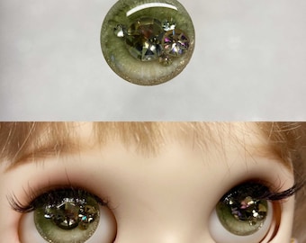 Éclats pour les yeux Blythe Crystal verts avec cristaux Swarovski