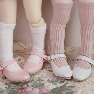 4 Color Miniature Doll Shoes PU Leather White Brown Pink Black Shoes Boots for 1/6 1/4 Mdd/Msd/Yosd BJD Doll Accessories
