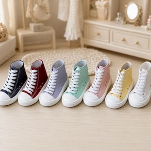 BJD Smart Doll Shoes, Canvas High Tops 1/3 1/4 1/6 shoes, SD13 MSD SD17 ID72 Size