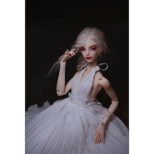 Custom Fashion Doll Clothes 1/3 1/4 1/6 BJD Outfit for Blythe/Kurhn/Bedoll//Tonner/Gene/Smart Doll White Miniature Clothes