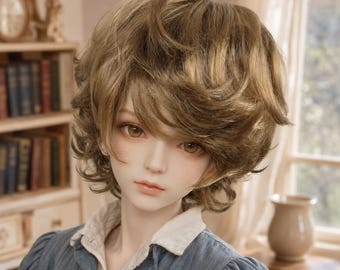 Parrucca per bambola BJD in 4 colori, 1/3, 1/4 e 1/6, capelli corti per bambole, accessori per bambole, parrucche per bambole SD/MSD/YOSD, regali per bambole maschili e femminili.