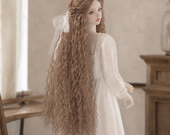 Peluca para muñeca BJD, cabello largo ondulado y rizado, SD/MSD/Yosd, accesorio para muñecas artísticas