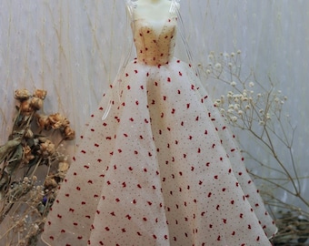 Champagne Doll Wedding Dress, BJD Outfit for 1/3, 1/4, 1/6 Dolls