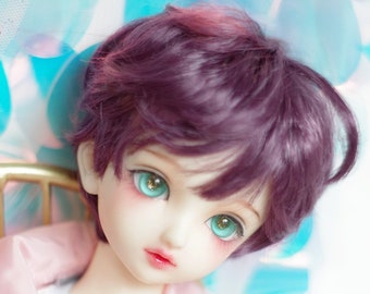 8 Color Doll Wig 9-10&quot; 8-9&quot;7-8&quot;6-7&quot; 5-6&quot; 4-5&quot; 3-4&quot;  Black/Red/Pink/Purple/Gold/Orange Bjd Wig  Short Hair For 1/3 1/4 1/6 1/8 1/12 BJD Doll