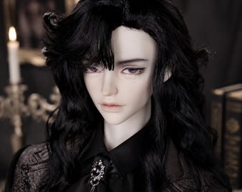 BJD Doll Wig, Fashion Art Doll Hair, 1/3 1/4 Scale (8-9'' 7-8")