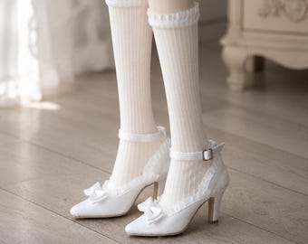 Bow-Style High Heel BJD Doll Shoes, 1/3 Scale  Blythe shoes