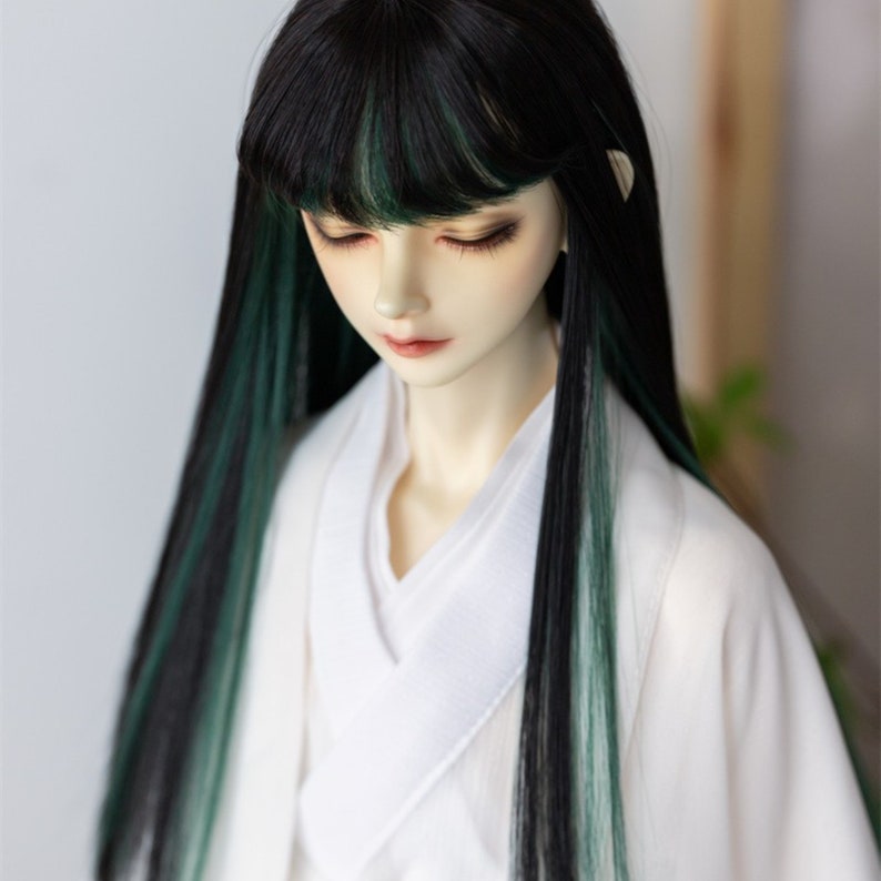 MODIKER 3 Colors Purple Gradient Light Blue Curly Wig Dolls & Accessories For 1