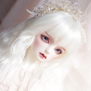 3 Color 8-9“ 7-8&quot; 6-7&quot; 5-6&quot; Brown Blue  White Long Wavy Doll Wig For Volks 1/3 1/4 1/6 1/8 BJD SD Dollfie Smart Doll BJD Accessories