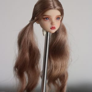 9-10cm/ 3.5-4&quot;  Popovy Sister Black Long Hard Cap Mohair wig for Bjd Doll, Doll Hair Bjd Accessories,Popovy Sister wig,Popovy Sister Hair