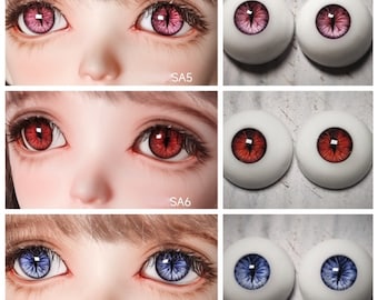 12 Color Realistic Doll Eyes,Safety Eyes,Toy Eyes,Craft Eyes,Resin Eyes,BJD Doll Eyes Small Iris 12mm,14mm,16mm,18mm Animal Eyes