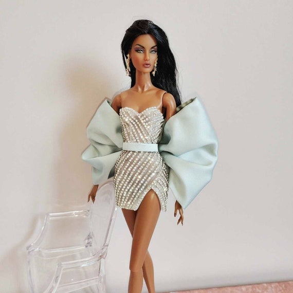 Fashion Doll Dress With Bow for Fashion Royalty, Nu Face, Poppy