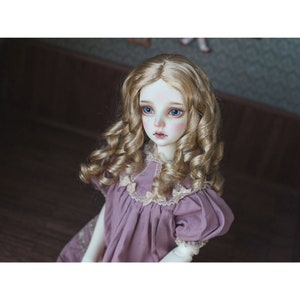 Vintage Fashion Doll Wig Long Wavy Hair for 1/3 1/4 1/6 6-7&quot; 7-8&quot; 8-9&quot; 9-10&quot; Doll Wig for Girl Doll Accessories