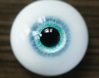 Ojos BJD de resina azul, accesorios para muñecas, 12 mm, 14 mm y 16 mm