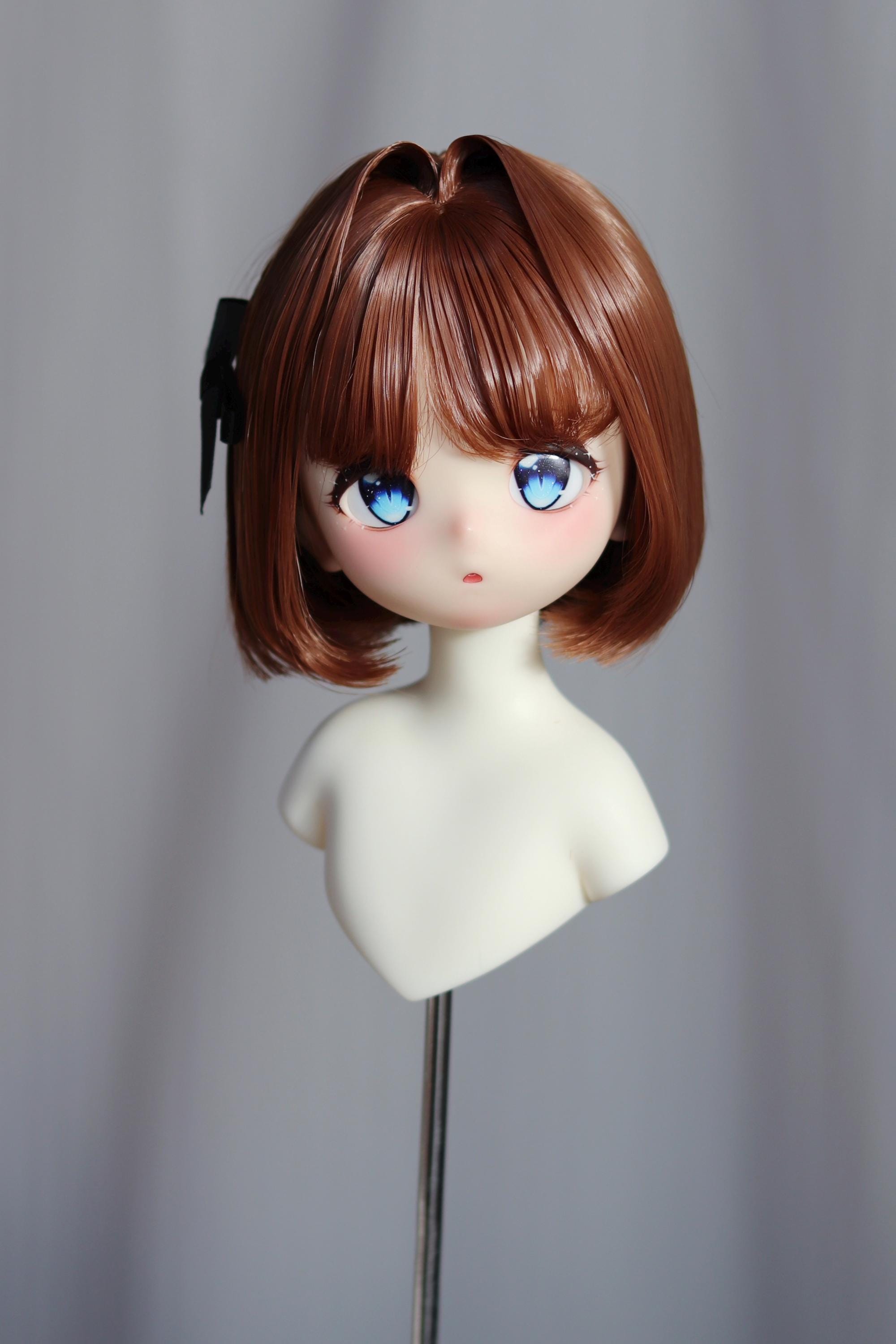 SURENHAP Coiffure de perruque Long Curly Doll Wig Soft Silk Partiting