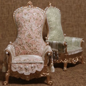6 Color Vintage Doll Furniture Doll Sofa Bjd Accessories for Blythe OB22 OB26 1/6 BJD Doll,Bjd Miniature Furniture 1:6 scale for Dolls