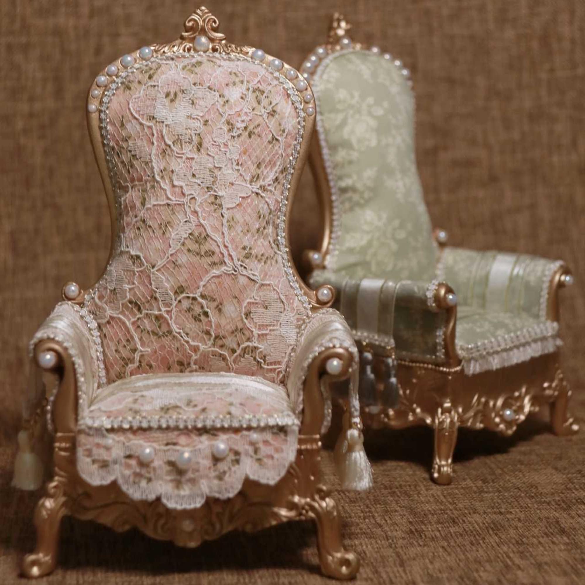 6 Color Vintage Doll Furniture Doll Sofa Bjd Accessories for Blythe OB22 OB26 1/6 BJD Doll,Bjd Miniature Furniture 1:6 scale for Dolls