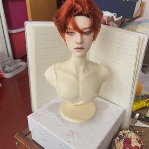 8-9&#39;&#39; 1/3 Orange Bjd Doll styled Wigs,Bjd Doll Hair,BJD Wig
