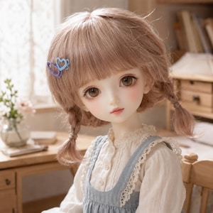 Imitationsmohair BJD-dockaperuk: Guldbrun, Rosa, Vit (20-23 cm, 18-20 cm, 15-15 cm), 13-15 cm