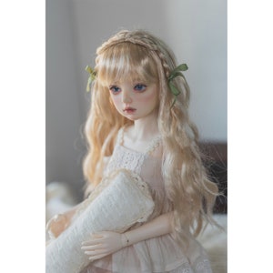 1/3 1/4 1/6 BJD Wig Long Wavy Doll Wig for Dolls Accessories,Brown/Gold Long Doll Hair Wig