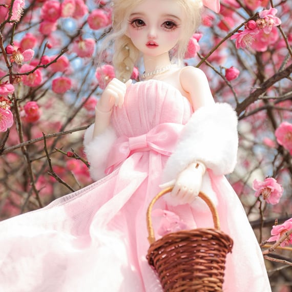 pink doll dress women Pink Evening Dress 1/6 Doll Clothes Clothing Princess Wedding Party Gown 11.5"