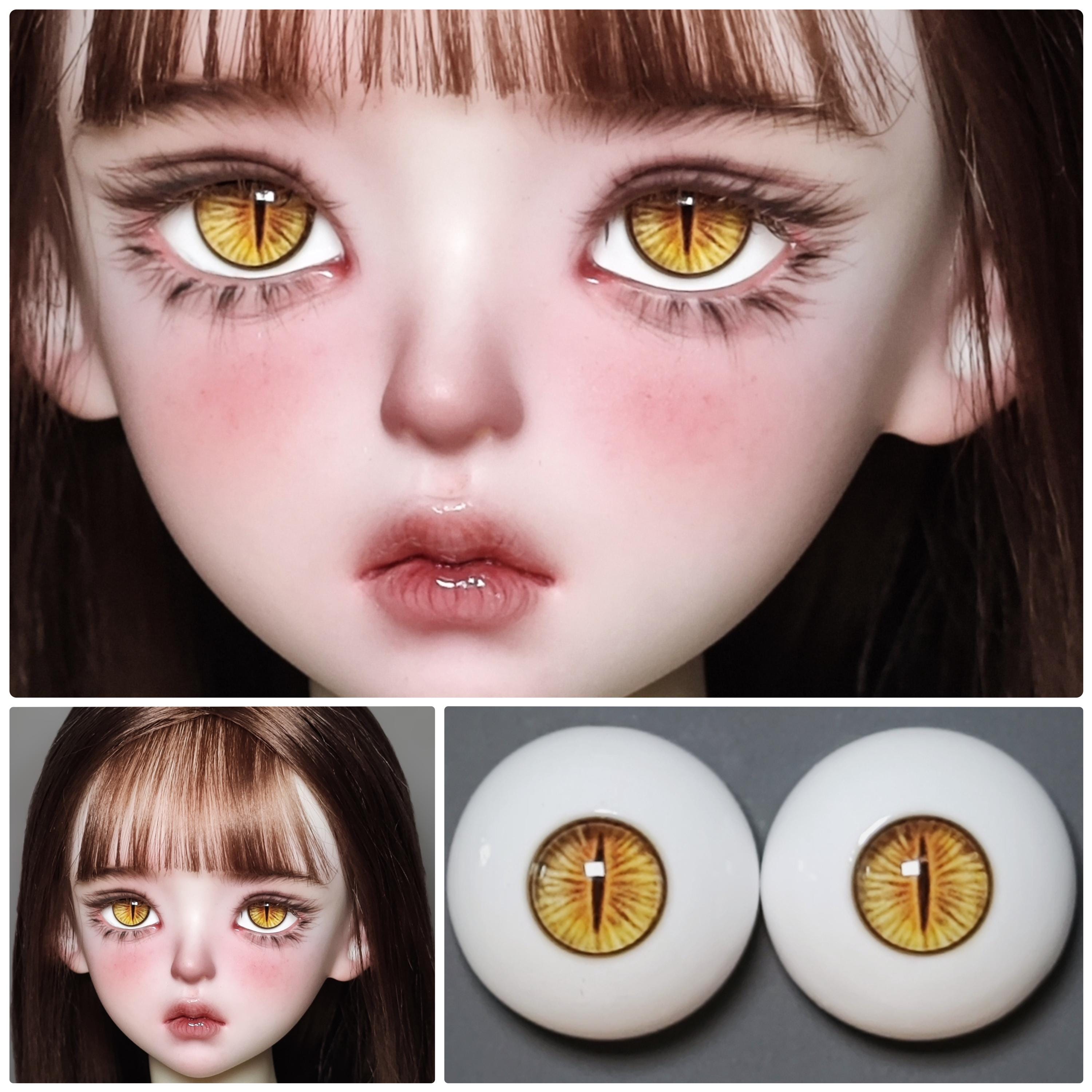 リアルな樹脂製ドールアイ、小さな虹彩のBJDアイ（12 mm-18 mm