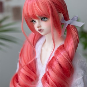 4 Color 1/3 1/4 1/6 BJD Wig 8-9&quot; 7-8&quot; 6-7&quot;for Smart Doll Accessories,Black Gold Red Grey Braided Wig