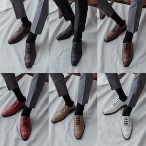 Uncle BJD Doll Shoes, Leather Oxford Style, Black, Brown, Pink