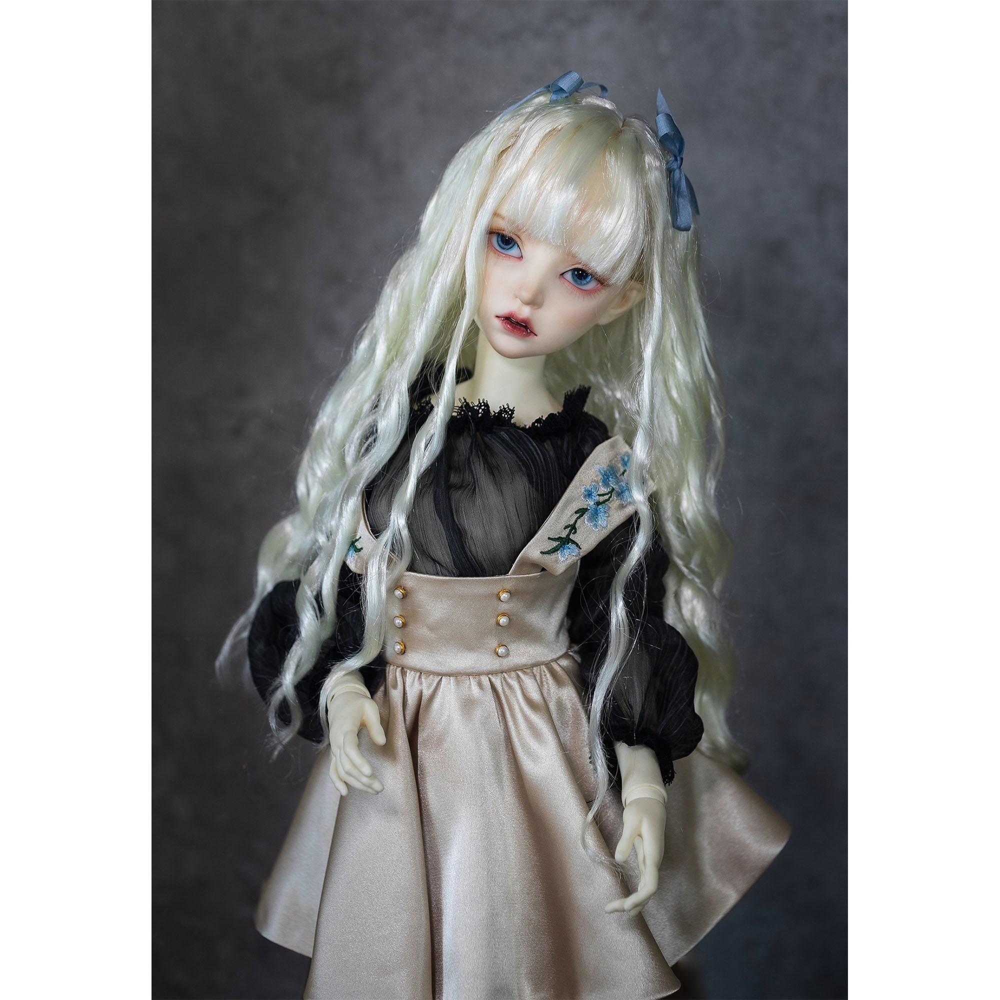 Lllunimon Perruques De Cheveux De Poupée Faux Mohair SD BJD, Perruque De Poupée De Cheveux Longs Bouclés,for 1/6 BJD Doll