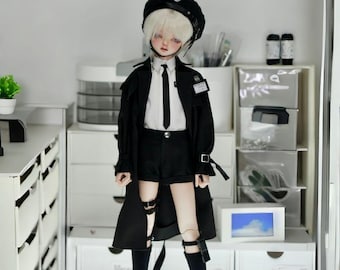 Dark Gothic Uniform Outfit for Large 1/4 BJD Doll