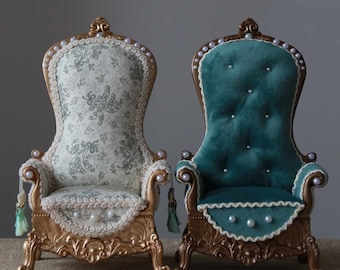 2 Color Vintage Doll Furniture Doll Sofa Bjd Accessories for Blythe OB22 OB24 OB26 1/6 BJD Doll,Bjd Miniature Furniture 1:6 scale for Dolls