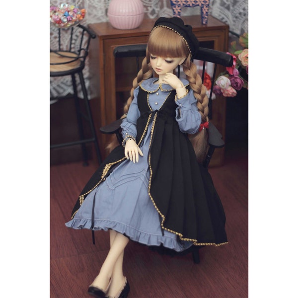 Custom Fashion BJD Clothes Doll Dress for 1/6 1/3 1/4 Big Girl Doll Clothes Outfit,Yosd MDD Msd SD13 SD16 Doll Accessories