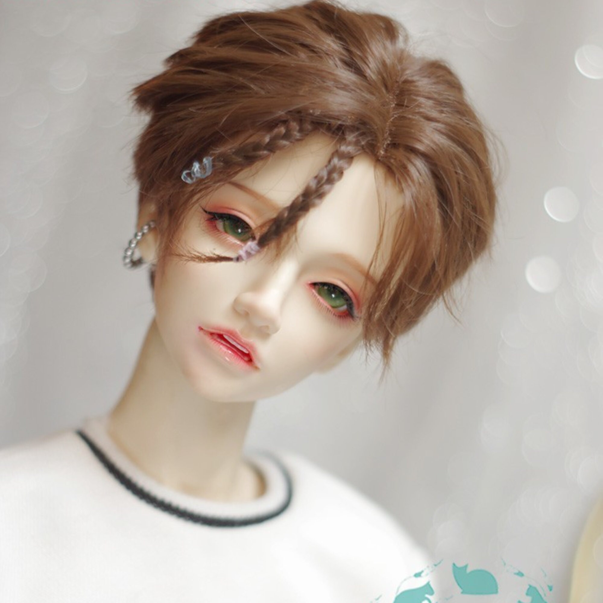Cool Boy Doll Wig 1/3 1/4 1/6 Brown/black/gold/pink Bjd Wig Etsy