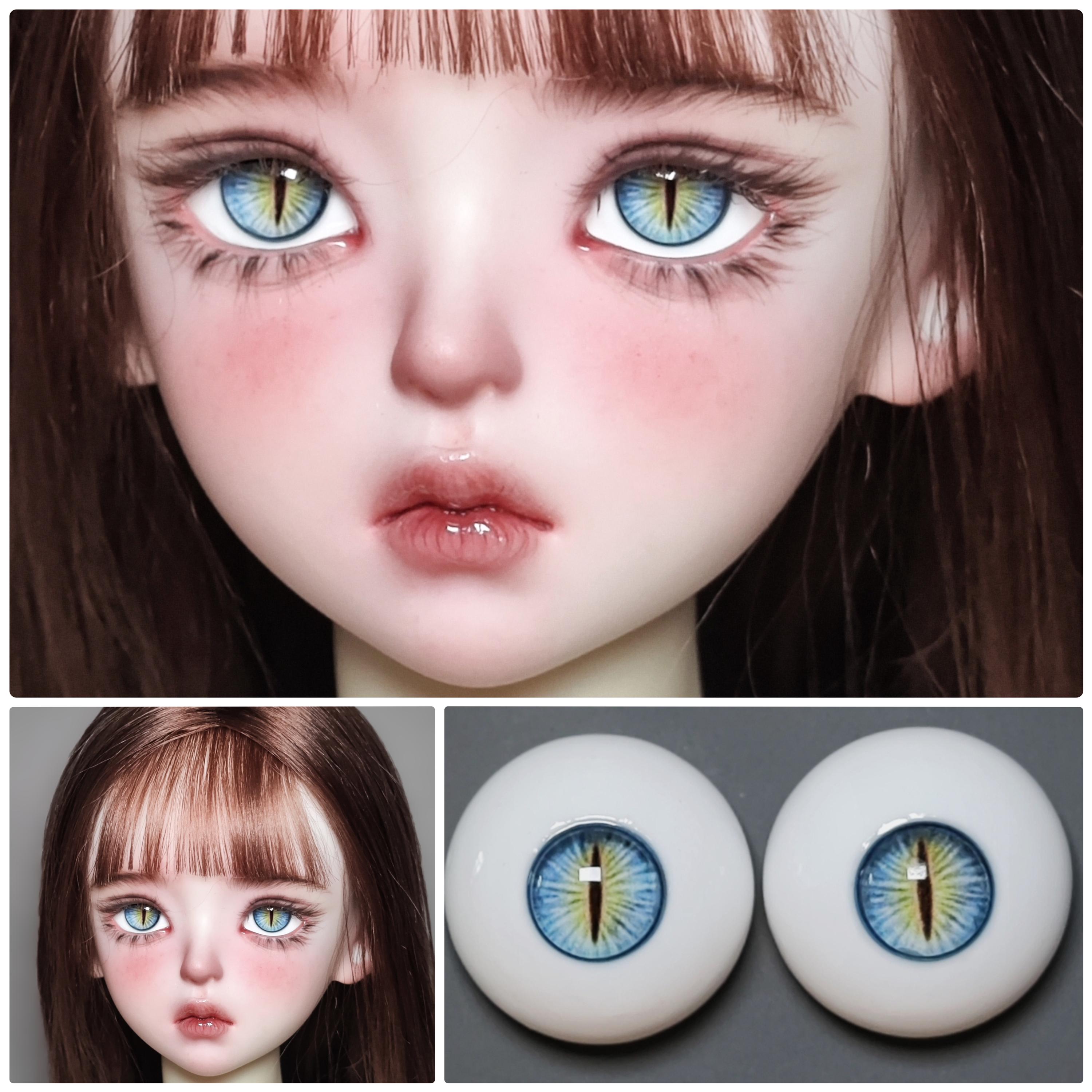 リアルな樹脂製ドールアイ、小さな虹彩のBJDアイ（12 mm-18 mm