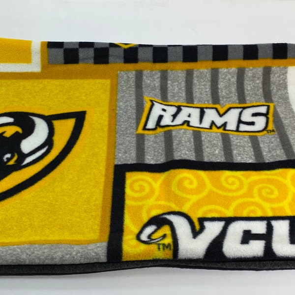 VCU Virginia Commonwealth University Rams Pillow Cover 16" x 26" Slip on, Slit Up Back (Fits Standard Bed Pillow) *New Handmade NCAA College