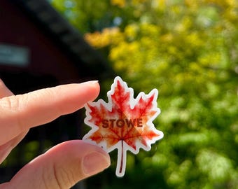 MINI Stowe Maple Leaf, Vermont Fall Foliage Sticker