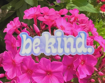 Be Kind Lavender Sticker, Outdoor Durable Stickers for Cars, Water Bottles & Laptops