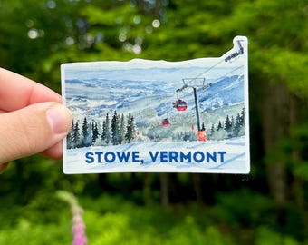 Stowe Vermont Gondola Sticker, Ski & Snowboard Mountain Resort