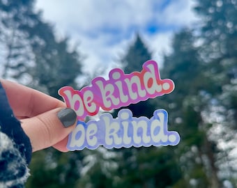 Be Kind Sticker Pack: Tie Dye Preppy Vinyl Decals