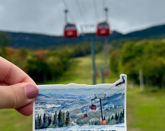 Stowe Vermont Gondola Sticker, Ski & Snowboard Mountain Resort