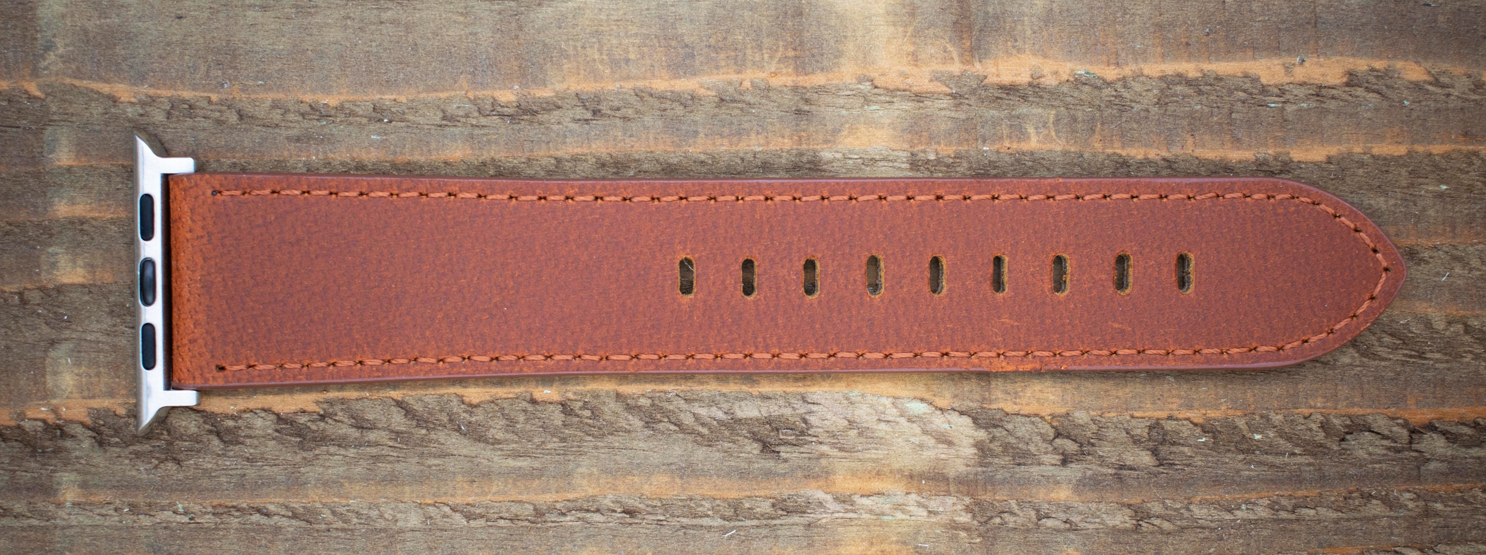 Personalised Leather Apple Watch Strap / Red Brown / Series 7 Etsy UK