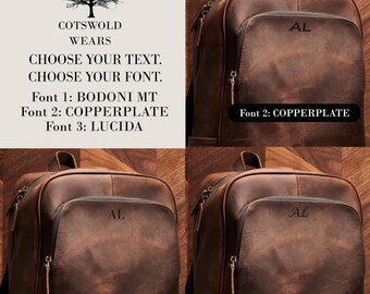 Leather Rucksack with Laptop, Tablet and Phone Storage Genuine Leather  Backpack Vintage Men's and Women's Rucksack Shoulder Rucksack