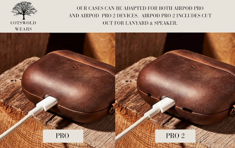 AirPods Pro 2nd Generation Case Cover / AirPods Pro Gen 2 / Premium Genuine Leather Shockproof Protective Case Cover for Apple AirPods Pro 2 image 9