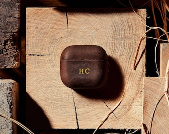 AirPods 4th Generation 2024 Case / Personalised Premium Genuine Leather AirPods 4 Cover / Shockproof / Front LED Visible / Wireless Charging