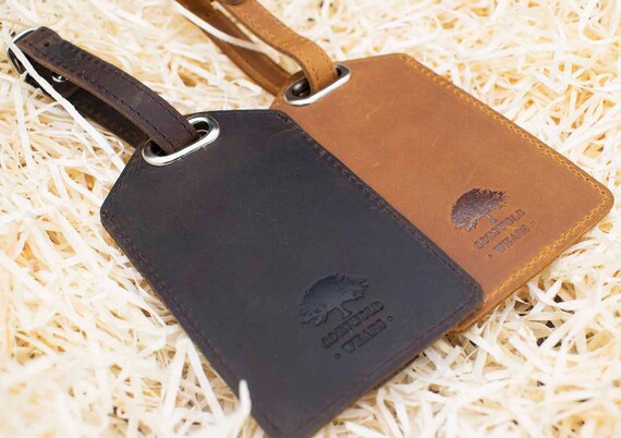 Genuine Leather Identification Tag