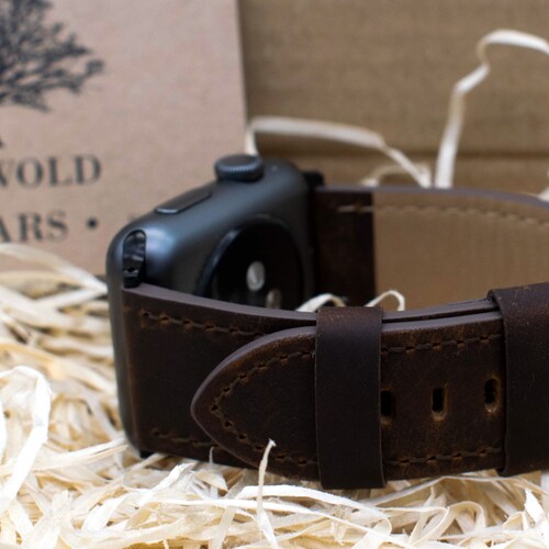 Personalised Leather Apple Watch Strap / 38mm 40mm 41mm 42mm Etsy