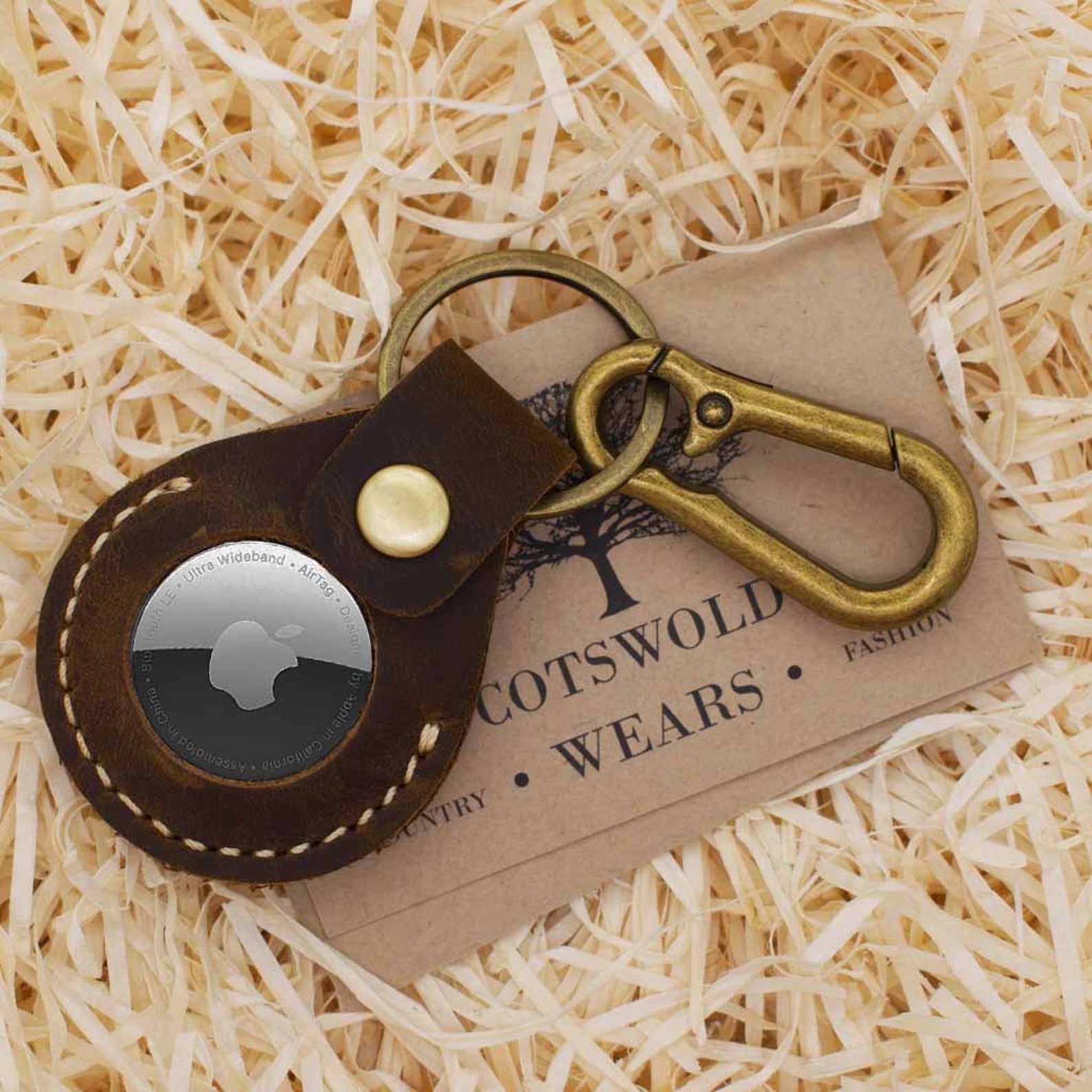 Leather Apple Airtag Keychain / Genuine Leather Apple Airtag Etsy