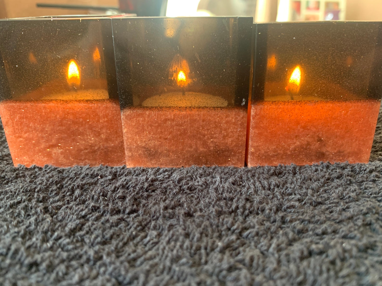 Resin candle holders Etsy