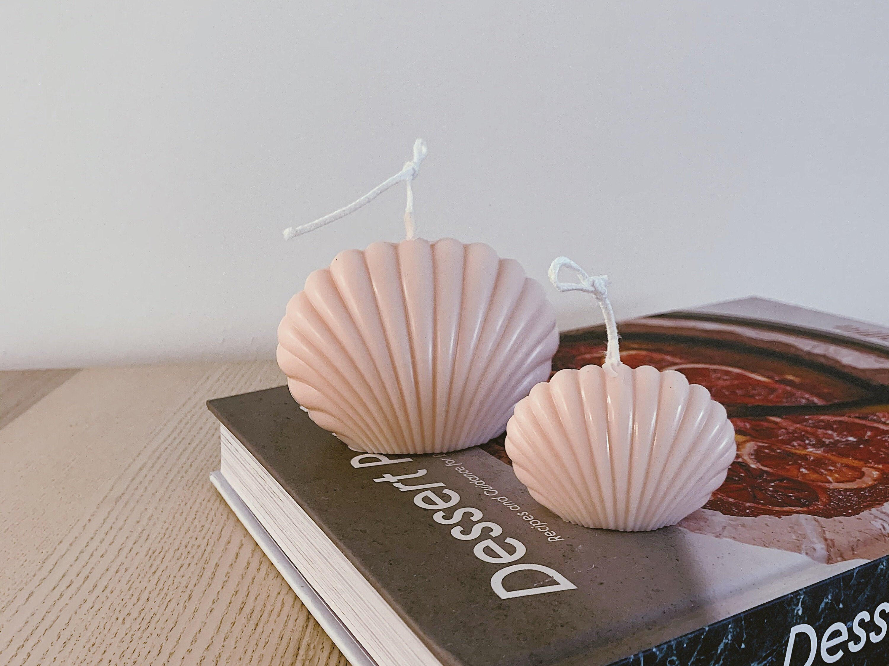 Seashell Candle Shell Candle Home Decor Wedding Gift Etsy