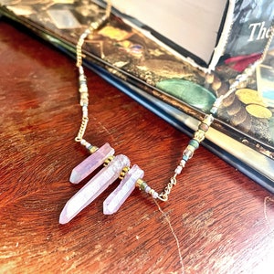 Lavender Crystal Necklace