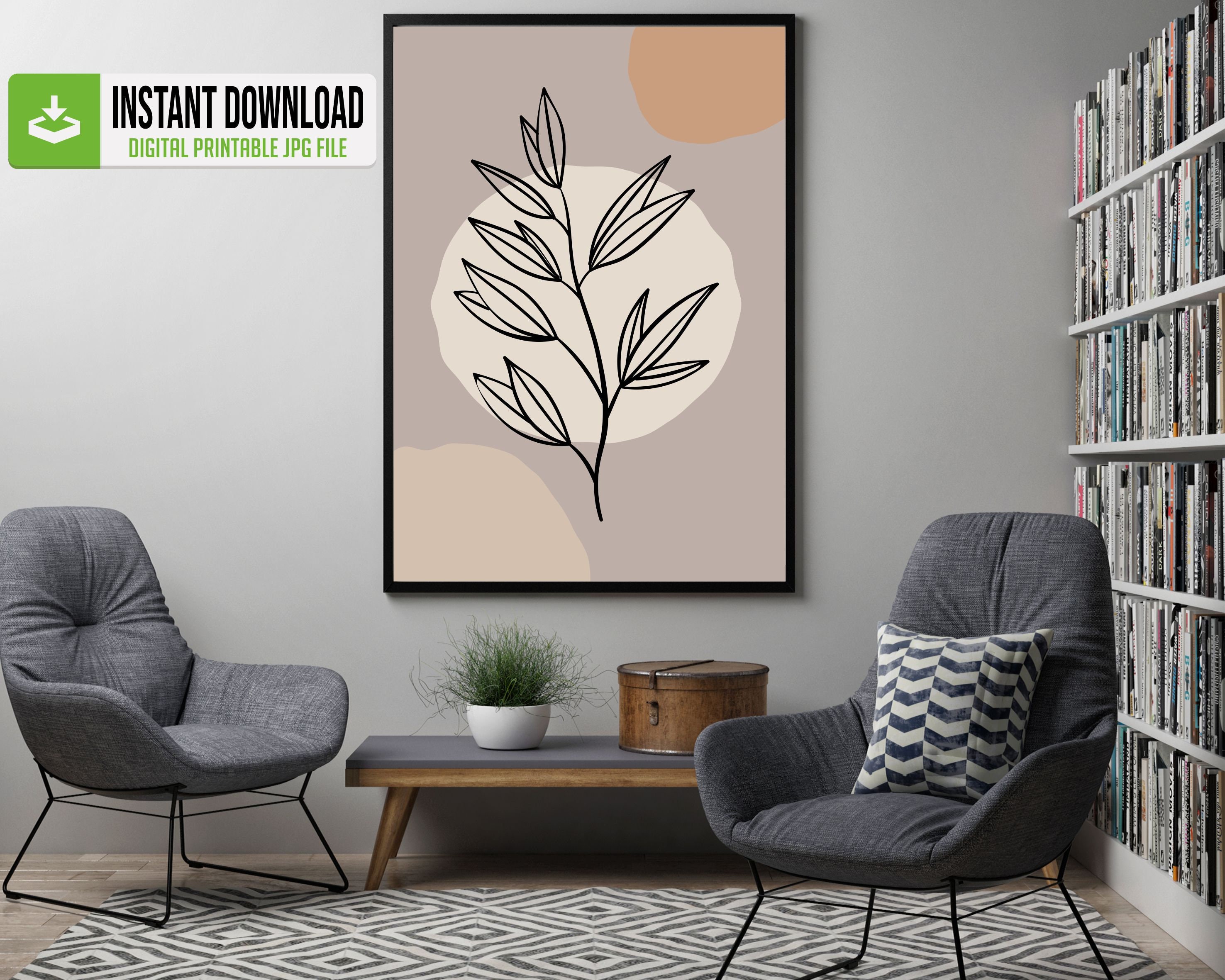 Leaves Leaf Wall Art Printable Plant Botanical Flower | Etsy